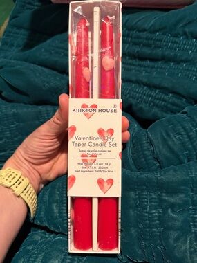 Red Valentine's Day Taper Candle Set